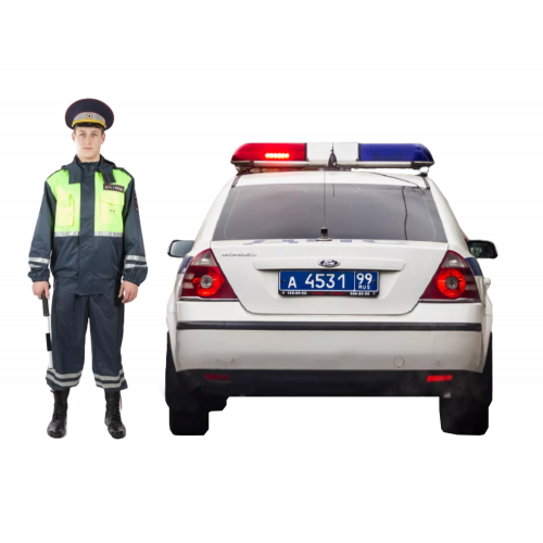 Муляж машины ДПС тыльный с полицейским ДПС в Уфе 