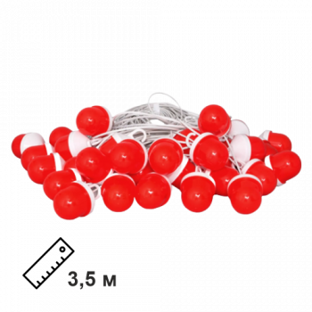 Сигнальная гирлянда из фонарей ФС-12 с шагом 3,5 м